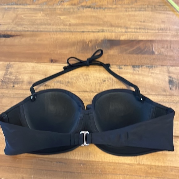 𝅺catalina bikini top, black, size medium (8-10, like new - Picture 2 of 5